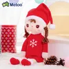 34cm Christmas Dolls Doll Plush Toys For Girls Baby Cute Cartoon Stuffed Animals Kids Birthday Gift 220505