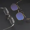 Fashion Sunglasses Frames Vintage Titanium Glasses Frame Men Round Japan Myopia Prescription Optical Eyeglass Women Flip GlassesFashion Sung