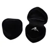 Boîte à bagues de luxe en forme de coeur femmes boucle d'oreille bague bijoux boucles d'oreilles emballage affichage pour anneaux de mariage cadeaux organisateur