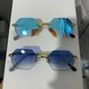 Sonnenbrille Mimiyou Randless Color Film Coating Frauen Polygon Männer Retro Mode Brille Marke UV400 Brille Shadessunglasses