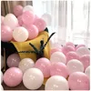PCS Gold Lateks Balon Chrome czarny różowy metalowy metalowy balon baby shower urodziny