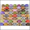 Band Rings 100Pcs Whole Jewelry Mixed Lots Ring Womens Fashion Pattern Lovely Resin Lb411 Drop Delivery 2021 Bdesybag Dho3C