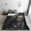 Cobertores Supernatural Filme End Of The Road Lã Cobertor Castiel Custom Throw Para Cama Sofá Sofá 125*100cm Colcha