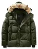 Preto e vermelho masculino Down Parkas novo grosso quente à prova de vento à prova d'água longa seção fina Wyndh jaqueta masculina inverno casaco Doudoune Homme bonés chapéus gorro canada