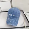 22ss Men's Ladies Designer casquette Sports hats Denim Ripped Alphabet Baseball Cap