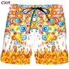 Man Colorful Shorts 3D Printed Personality Flame Annulus Mens Spandex Boardshorts Wholesale 220623