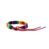 Bracciale con ciondolo arcobaleno LGBT Pride Bracciale con cordino intrecciato fatto a mano per gioielli con cinturino LGBTQ lesbico gay