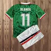 Camisas de futebol para crianças do México 1998 BLANCO HERNANDEZ H. SANCHEZ RAMIREZ GARCIA ASPE Camisa de futebol em casa uniformes