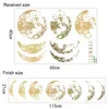 창조적 인 달 3D 벽 스티커 홈 거실 벽 장식 벽화 예술 데카드 배경 장식 스티커 C0614G12