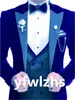 Wykonany na zamówienie jeden guziki Stuts Szal z klapami. Groom Tuxedos Wedding/Prom/Dinner Man Blazer (kurtka+spodnie+krawat+kamizelka) M53