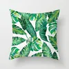 Coussin décoratif oreiller plantes tropicales motif taie d'oreiller décorative 45x45cm peau de pêche housse de coussin jeter canapé décoration Pil260k