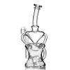 Super Armhold Glass Bong Dab Rig Cyclone Recycler Narghilè Rigs Tube Water Pipe 14mm Joint Oil Rigs Bong con Heady Bowl