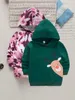 Toddler Boys 2pcs Christmas Elk Print Tie Dye Hoodie SHE