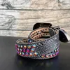 Strass luxe designer bb simon ceinture avec strass colorés hommes femmes ceintures ceinture comme cadeau d'anniversaire 267V