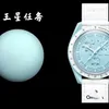 Bioceramic Planet Moon Mens الساعات كاملة الوظيفة Quarz Hate Mission to Mercury Nylon Luxury Watch Limited Edition Master Wristwatches Myd9