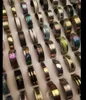 Bant Yüzük Takılar Toptan 100 PCS Lordlar Dua İngilizce Çapraz Paslanmaz Çelik Erkekler Kadın Moda Tanrı Serenity Ring Mix Renkler Drop de De