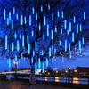 Strings Led Solar Christmas Garland Lights Outdoor Meteor Douche Regenlicht vallen Icicle voor vakantiefeestje Decorled