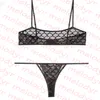 Women Sexy Lace Lingerie Embroidery Letter Thong Underwear Home Textile Push Up Bras Set Breathable Intimates3681721