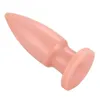 Nxy Anal Toys 3 Sizes Thick Screw Penis Plug Masturbation Anus Expander Sucker Simulation Soft Flesh Dildo Prostate Massage Adult Product 220420