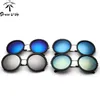 Dressuup Retro Round Sunglasse 브랜드 디자이너 빈티지 Sun Glasse Coating de Sol Gafas Lunette de Soleil 220514