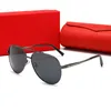 Solglasögon för män Summer Cat Eyes Style Anti-ultraviolet Retro Shield Lens Plate Square Full Frame Fashion glasögon med låda