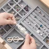 Mode bärbar sammet smycken ring smycken display arrangör lådfack hållare örhänge smycken lagring fall showcase 220805