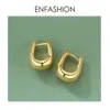 Hoop Huggie Enfashion U Shape Hoop Earrings Gold Color Söt geometrisk liten cirkel Hoops Earings Fashion Jewelry for Women Gift AROS E191114 230206