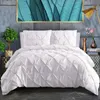 Sängkläder set Winter Pinch Pleat Flower Set Däcke Cover Luxury BedleDs Bed No Sheet Lämplig för alla årstider