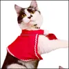 その他の猫のサプライペットホームガーデンクリスマスハット犬の子犬の衣装スカーフギフト新年サンタ冬コスプレハロウィーンサプライ