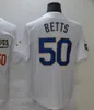 50 Maglia da baseball Mookie Betts 2022 Maglie cucite Uomo Donna Giovani Taglia S-XXXL