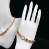 Новое модное ожерелье в форме стрелы, брендовый дизайнерский браслет, серьги с бриллиантовой подвеской и буквой, женские индивидуальны...