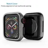 IWATCH 시리즈 7 65 4 3 2 1 케이스 42mm 38mm 41mm 45mm 대역을위한 Apple Watch 케이스를위한 다이아몬드 시계 커버 럭셔리 블링 크리스탈 PC 커버 커버