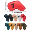 10PCSSet Golf Iron Headcover 39PSA Club Head Cover Brodery Number Case Sport Training Equipment Accessories 220817