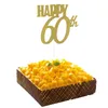 Gold Birthday Party Supplies Cakes Topper Happy 40/50/60th Paper Genethliac Cake Decorating Birthday 20220429 D3