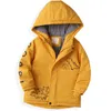 Children Boys Winter Jackets 2022 New Thermal Thickening Cartoon Dinosaur Printed Hooded Down Jacket For 2-8years Toddler Jackets J220718