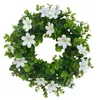 Decorative Flowers & Wreaths Outdoor Lighted For Christmas Wreath With Stand Fall Kit Garland Decoration Door PendantDecorative