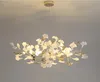 Ginkgo folha decoração cozinha sala de jantar lâmpadas lâmpadas nórdica luz criativa de luxo arte fina flor