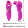 VATINE 2 en 1 chauffage aspiration Clitoris mamelon ventouse vibrateur Vagin Stimulation vibrant gode double tête sexy jouets pour femme