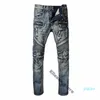 2022 pantalones vaqueros de diseñador para hombre de calidad superior desgastados y rasgados Biker Slim Fit Motociclistas Bikers Denim para hombres Moda Mans Pantalones negros pour hommes