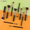 NXY Makeup Brushes Pro 10 Pcs Black Brush Set Premium Soft Hair Beauty Cosmetic Foundation Powder Blending Tool 0406