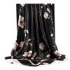 Design 90 90 cm elegante lenço de seda quadrado cetim feminino cabelos femininos de gabinete de xale chiffon silenciador silenciador de bandana
