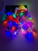 Led Rave Toy LED Hair Scrunchies Light Up Hair Scrunchie Elastiskt LED-ljus Kvinnor Flickor Hårband för Halloween Julfest