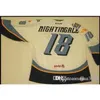 Chen37 C26 Nik1 Nik1 tage Hommes Jared Nightingale- Toledo Walleye ECHL Captains' Club Game-Worn Jersey Hockey Jersey ou personnalisé n'importe quel nom ou numéro rétro Jer