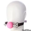 Ourbondage PU Leather 3 Colour Ball Gag Con Stick Bocca aperta Cinturino per museruola Bondage BDSM per uomini e donne Giocattoli sexy