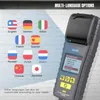 Strumenti diagnostici Tester batteria per auto multilingue con sensore di temperatura Monitoraggio display in tempo reale della stampante 12/24V