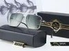 Toppdesigner Dita 17302 Solglasögon Mens och kvinnor Metall Retro Fashion Black Glasses Door All Match UV 400 Lens