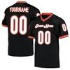 Custom Black White-Orange Mesh Authentic Rewrback Football Jersey