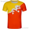 Bhoutan T-shirt gratuit sur mesure nom numéro Btn pays T-shirt Bt noir Nation drapeau royaume bricolage rouge collège imprimer Po vêtements 220702