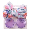 Enfants lunettes de soleil bandeau ensemble pour bébé filles garçons été plage Protection solaire accessoires bandeaux chapeaux accessoires de photographie