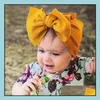 H￥r tillbeh￶r baby flicka huvudband stora b￥ge h￥rband diy bowknot nyf￶dda turban fast breda huvud wrap sp￤dbarn huvudbonader 34 f￤rger bt666 dhcpf